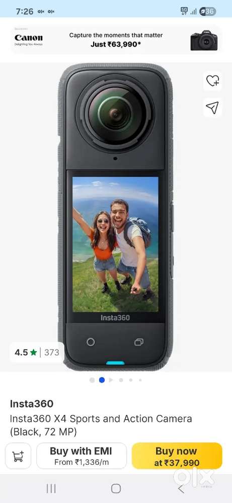 Inst 360 video camera