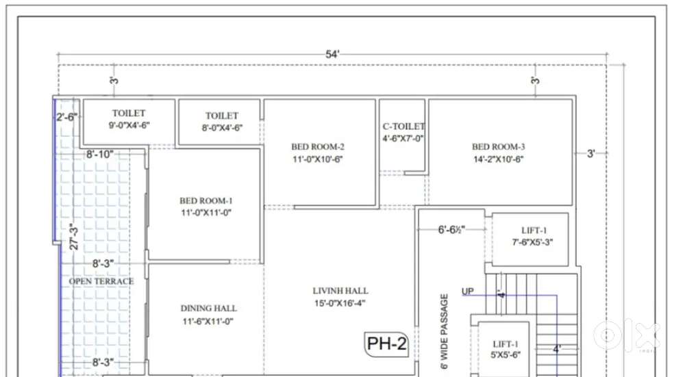 3bhk penthouse For sale mehidipatnam