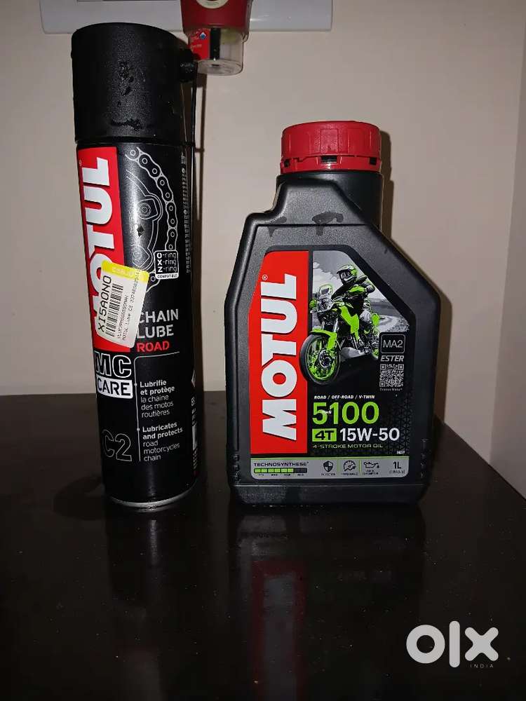Motul 5100 engine oil and motul chain lube