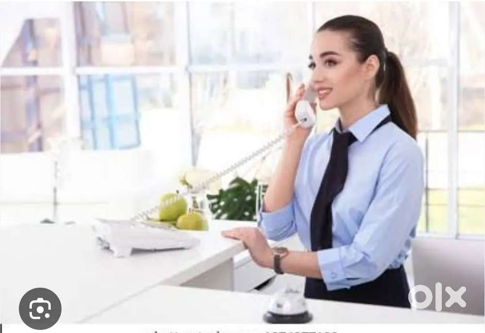 Reception jobs female staff required urgently 10th +2 any can joining