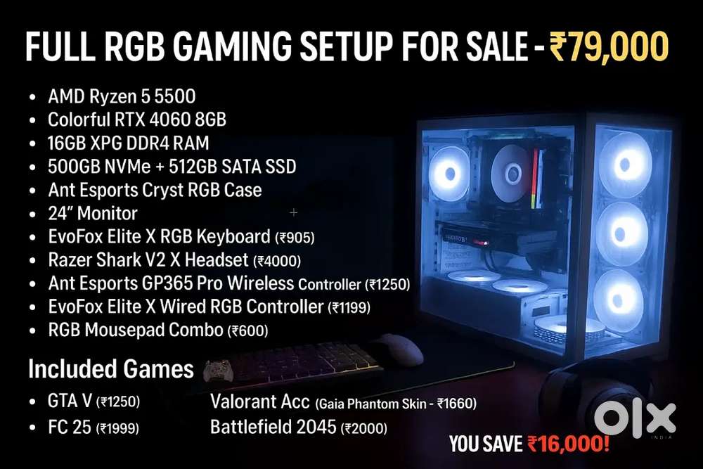 Full RGB Gaming PC Setup for Sale 73k

RTX 4060