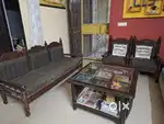 3 plus 2 wooden sofa set