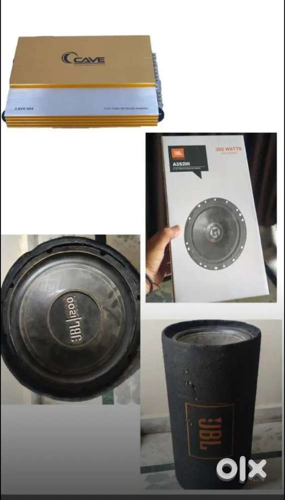 Bass tube 12 inch 2750 ₹ , Amp 4 Channel 2750₹ , (Components 2pc 1000)