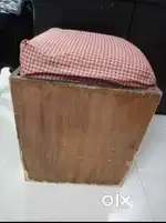Wooden puffy with storage