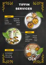 Tiffin services START ONLY 80 RUPEES WITH FREE HOME DELIVERY