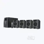 Zeberonics 4.1 Channel Speaker System, BT/USB/AUX/FM with LED & Remot