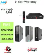 Hard Disk - 500GB  Keyboard Mouse  CPU - i7 Process  Monitor  All Basi