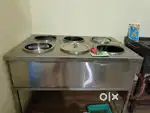 Unused 6 Pot Food Warmer and Metal Dosa Bhatti
