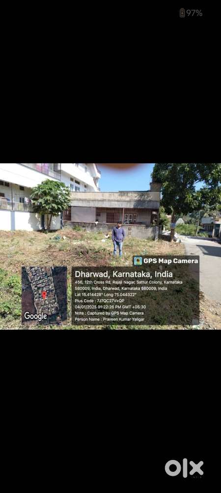 West facing corner plot facing garden