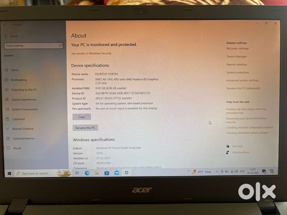 Acer Aspire A8