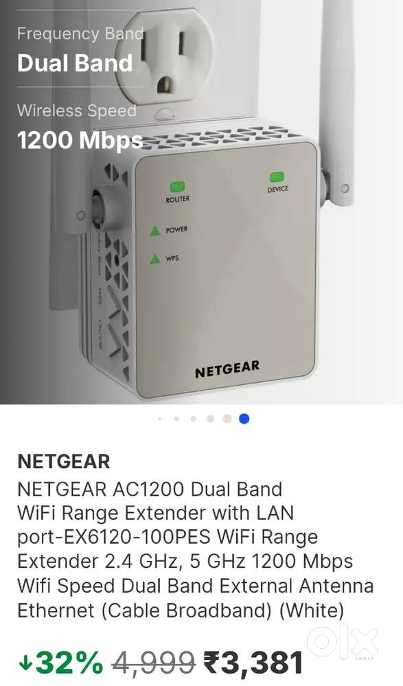 Netgear 1200 Wi-Fi Range Extender