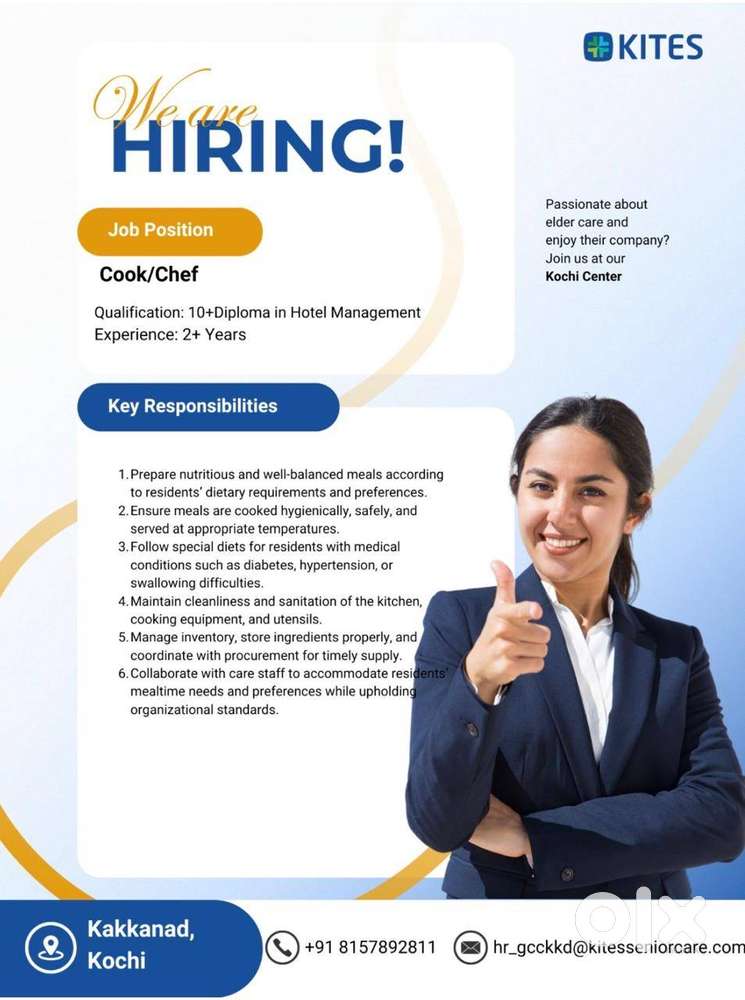 assistant cook - Kites senior care