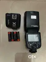 Godox TT685c (Canon), Godox X1 Trigger, 4x Rechargable batteries