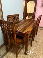 Wooden dining table 6 seater
