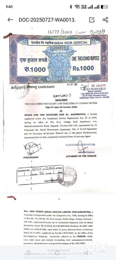 Plot for sale in Madambakkam