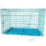 Iron Dog Cage Double Door With Removable Tray