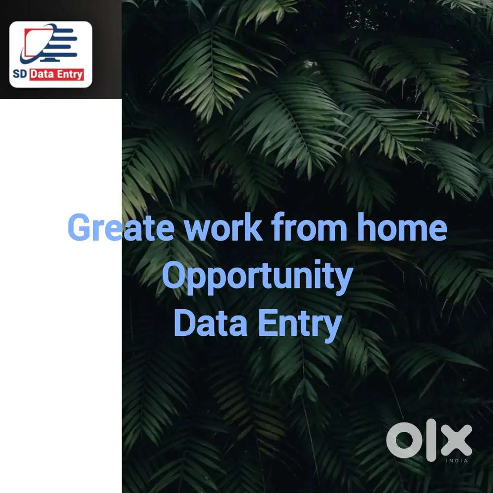 Greate Work from Home Data Entry