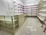 Entire shop steel racks and showcase sets for sale