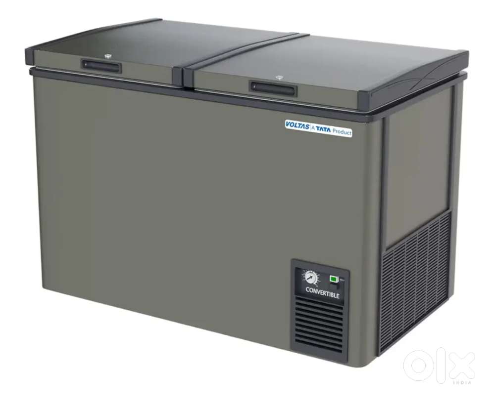 Voltas Double Door Deep Freezer cum chiller, Convertible, GREY (303L)