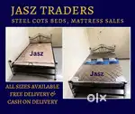 #ABT Metal Fancy Steel Cot Hostel Cot Bed Mattress All Sizes Available