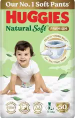 Huggies natural soft premium diapers size L
