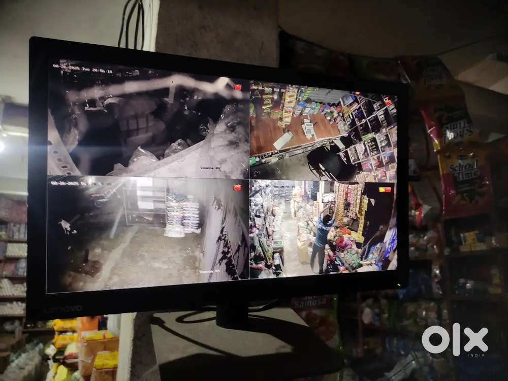 Hikvision 4 CCTV complete setup with led and router