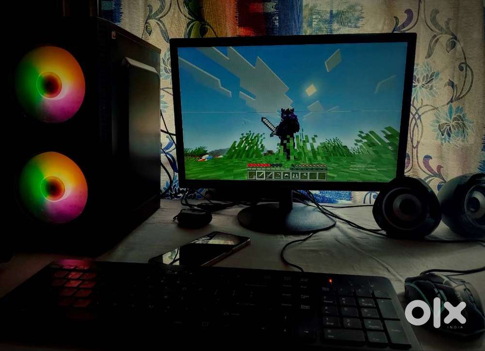 Core i3 3th gen, 256gb ssd , 4gb ram , with rgb cabinet 2 cooling fan