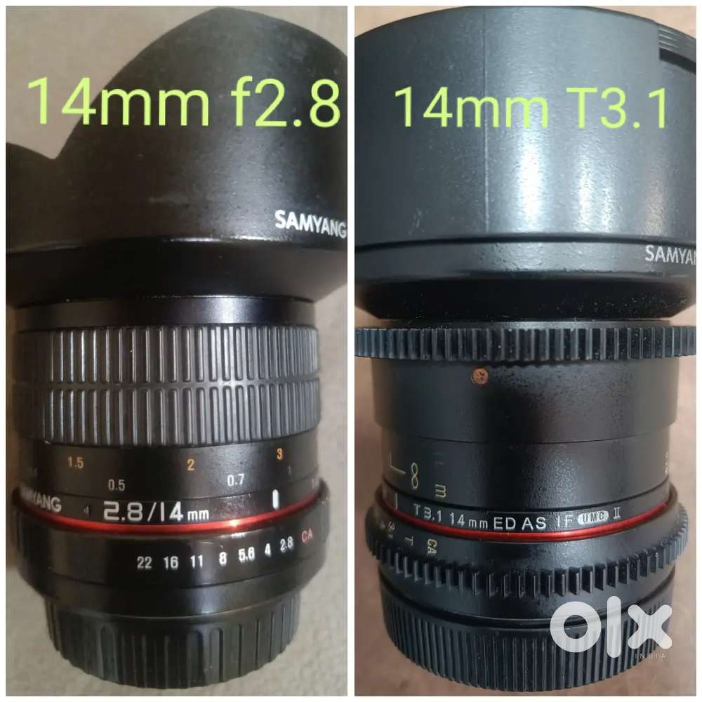 3 Lens    14mm F2.8 , 14mm T3.1,    NIKON-70 - 210              -17500