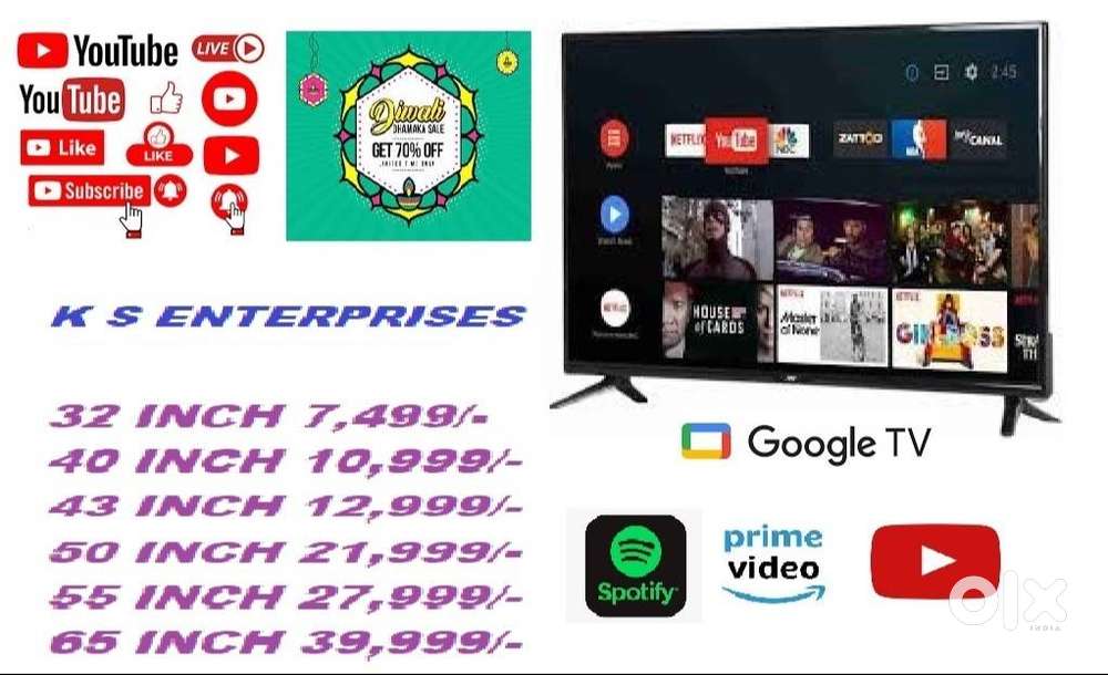 43 INCH SMART FULL HD LED TV @ 12,999/- ONLY