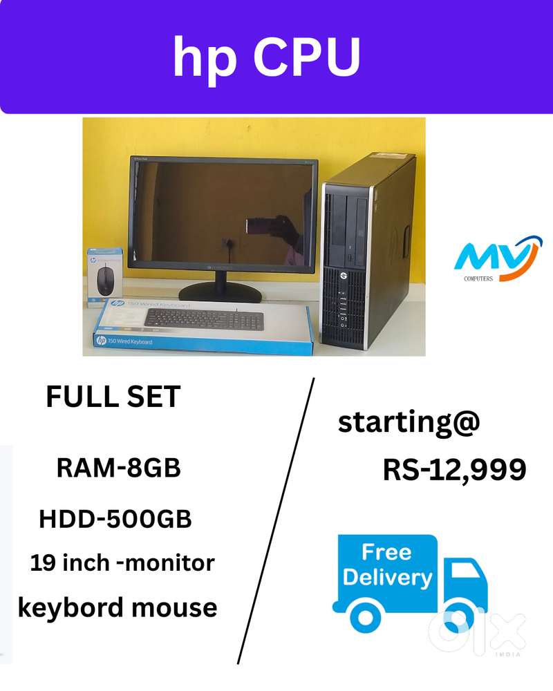 CPU Full Set i3-i5-i7 Available  1- Year Replacement Warranty  Full Se