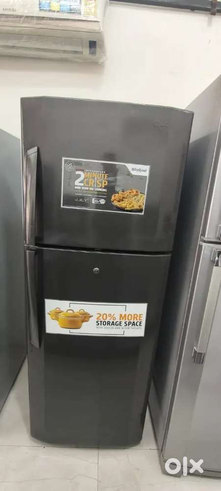 LG double door fridge good condition with warranty 1 year old