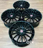 17 108/5 pcd jaguar oe wheels metalic black set of 4 in new condition