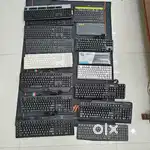 Keyboard and mouse and laptop chargers mini cpus