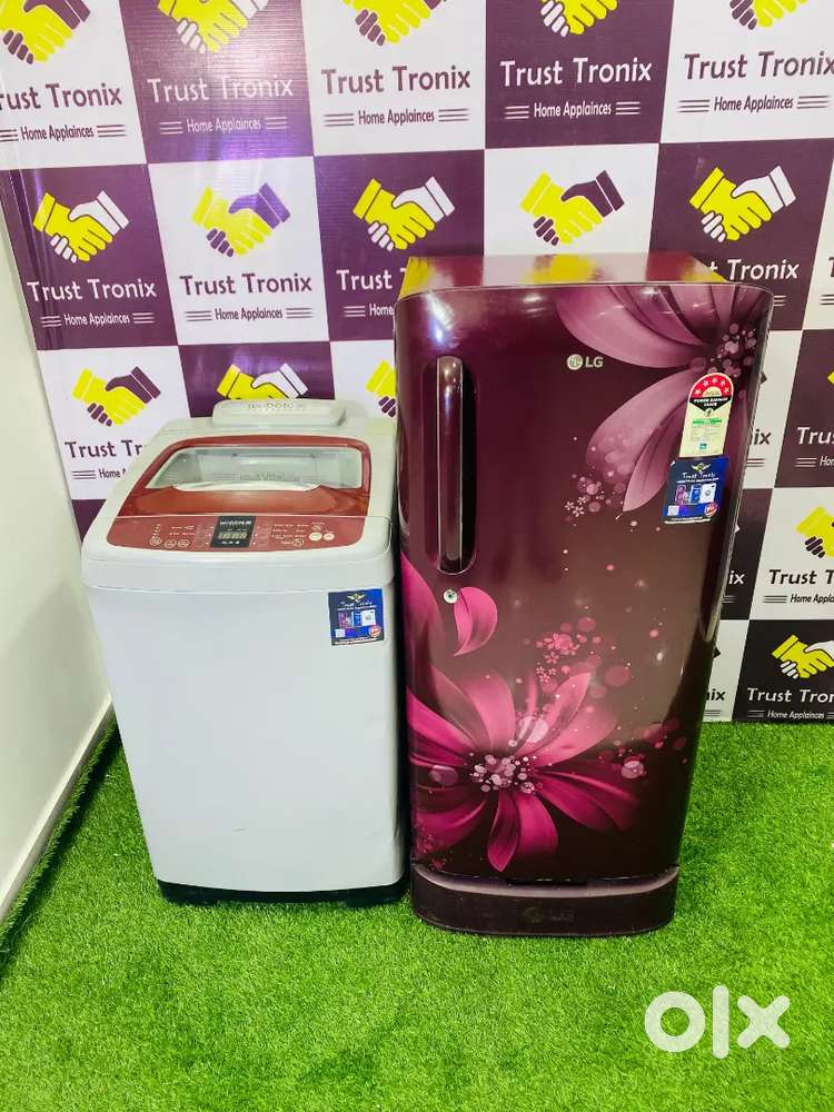 #007 wobble Samsung 6.2kg & LG 190ltrs single door refrigerator