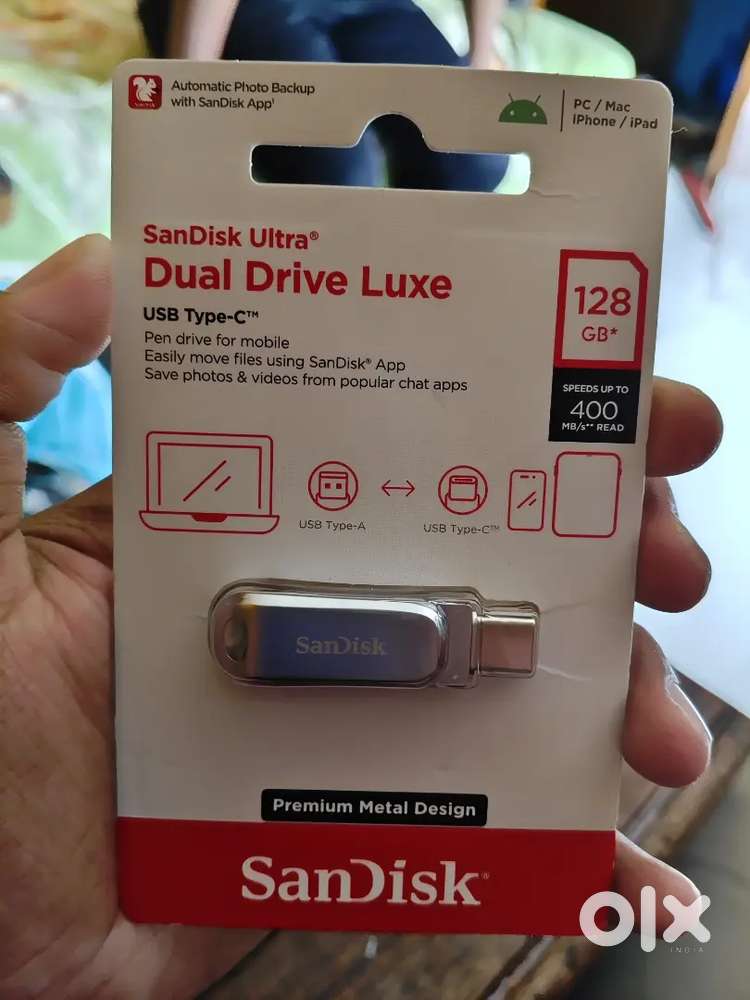 SanDisk pendrive 128 dual type c and usb
