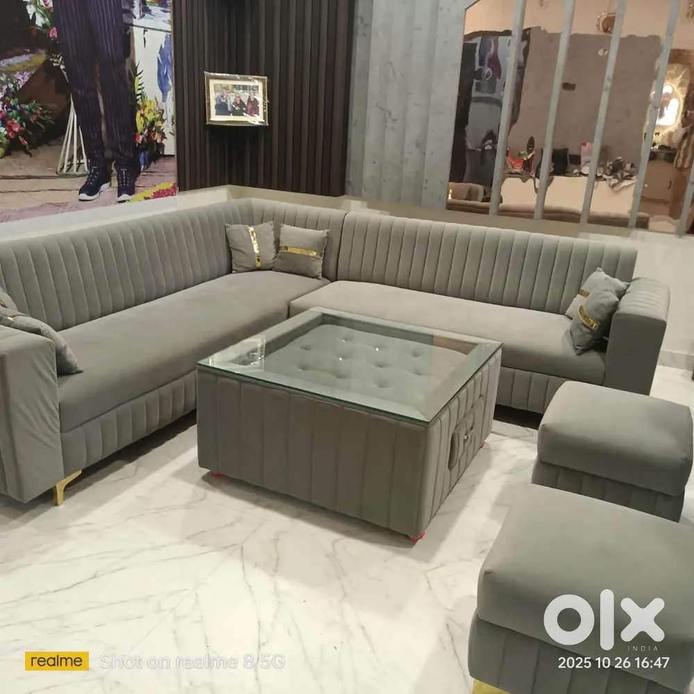 Sofa set with centre table newly made in September 2025