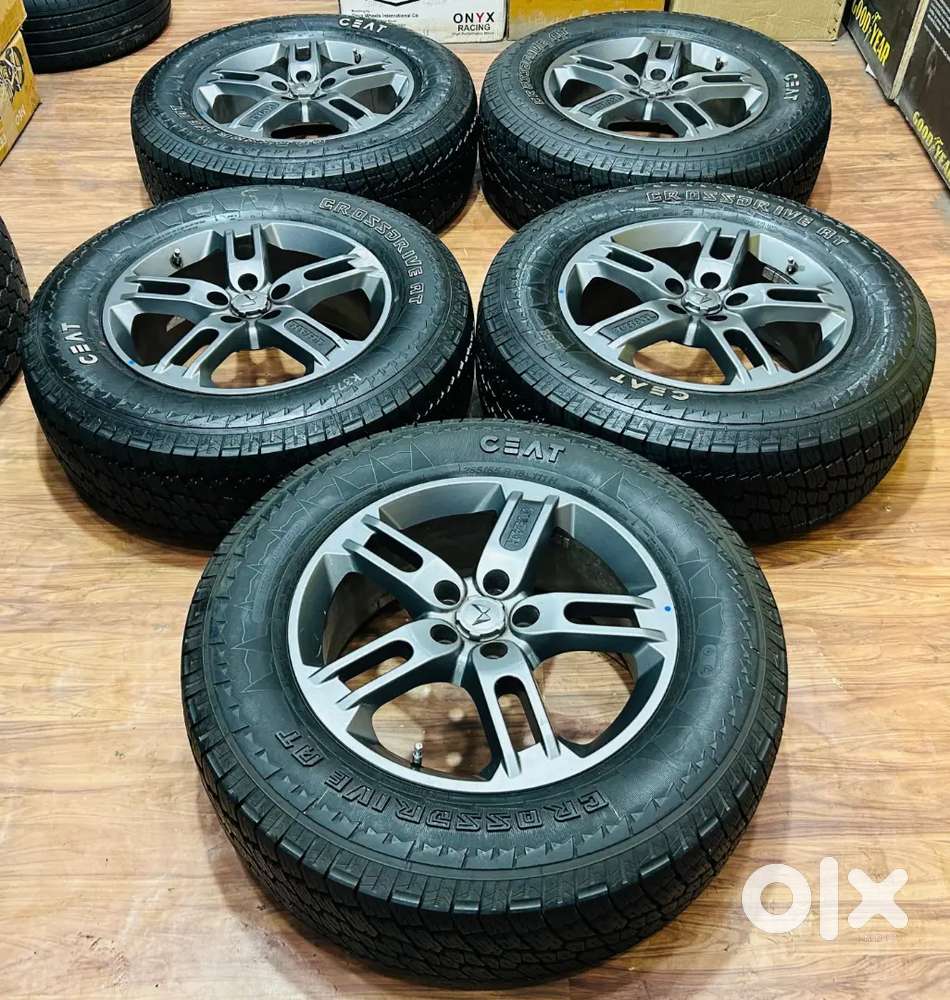 18inch Mahindra Thar OEM Alloys With Tyres set of 5