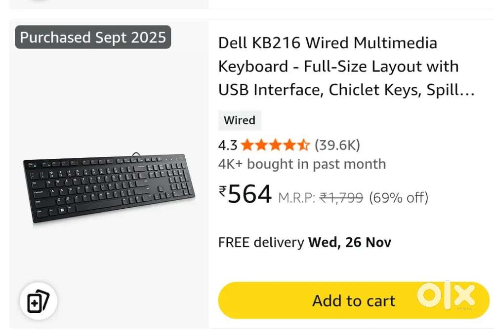 Dell Mouse + Keyboard Combo  Wired USB  Perfect for Office & Coding
