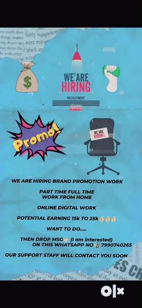 Brand promotion and telly calling work from home opportunity part time work