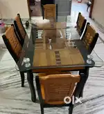 Modern design Glass top dining table *6 seater*