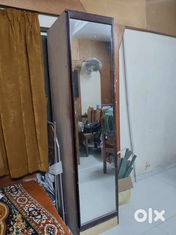 Long Dressing cupboard with wooden drawers inside, large storage