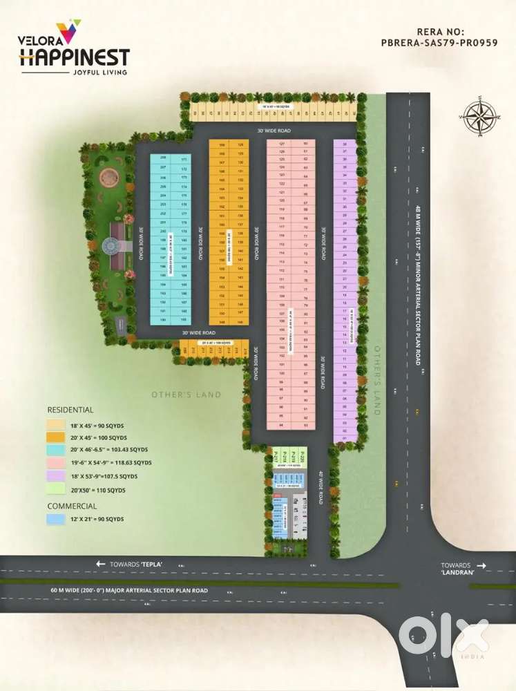 103 sq yd plot for sale on banur tepla road