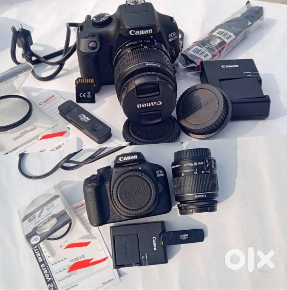 DSLR Camera, 3000D Canon, SHUTTER COUNT: 3154
