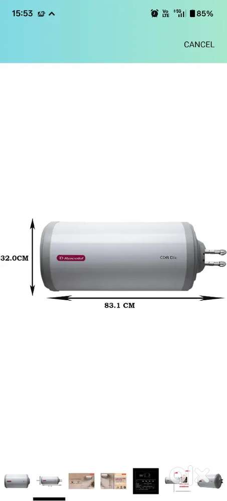 Geyser Racold 25 Litre