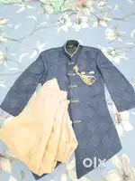 Navy blue colour sherwani