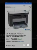 Copy Scan Print HP 3 in 1 Laserjet Printer Best Durable Model 1005 HP