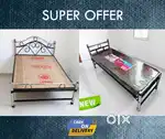 STEEL COT SALE SUPER FANCY BED NEW Double and Queen size JM;LWER