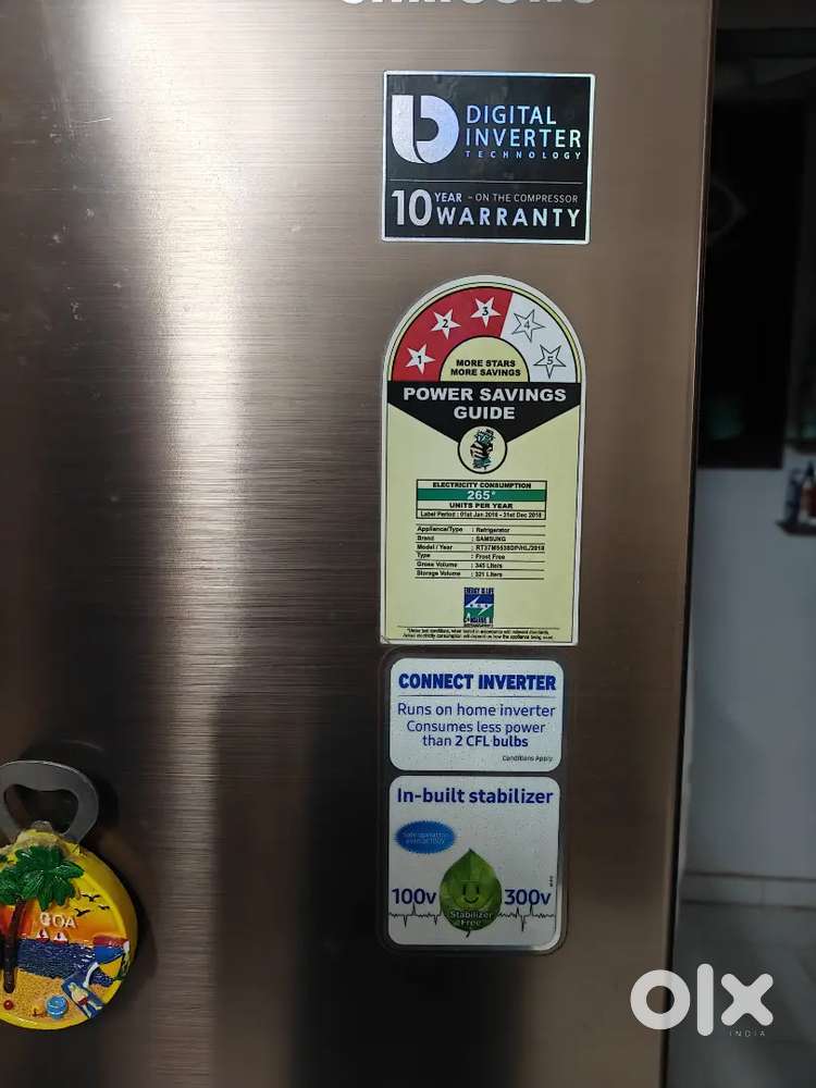 Samsung 345ltr 3 star 7 yr old fridge