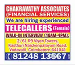 Wanted Female Experienced Tele callers
