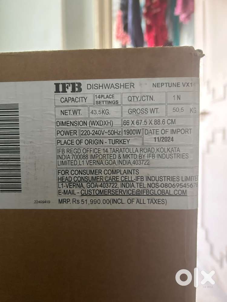 DISHWASHER IFB NEPTUNE VX14